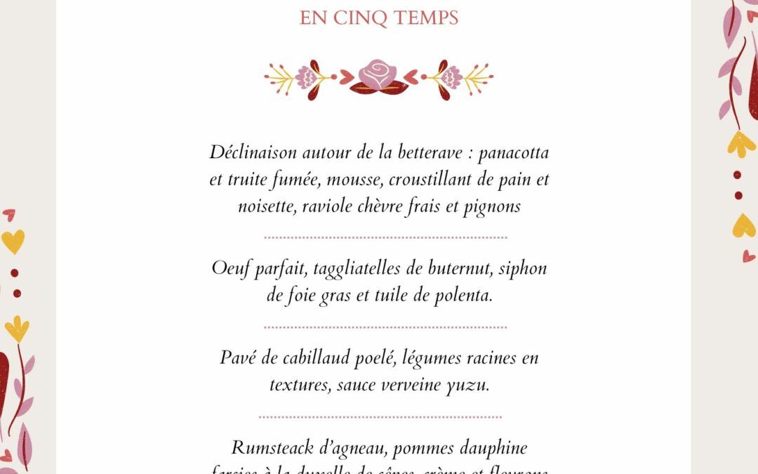 Menu Saint Valentin